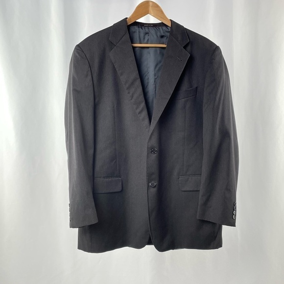 Joseph‎ Abboud Loro Piana 100% Wool 2 Button Blazer in Navy Blue Size 42R